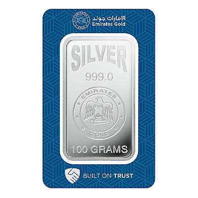 image 100 Gram Silver - Emirates Gold Bar – coinbay\.ae marketplace