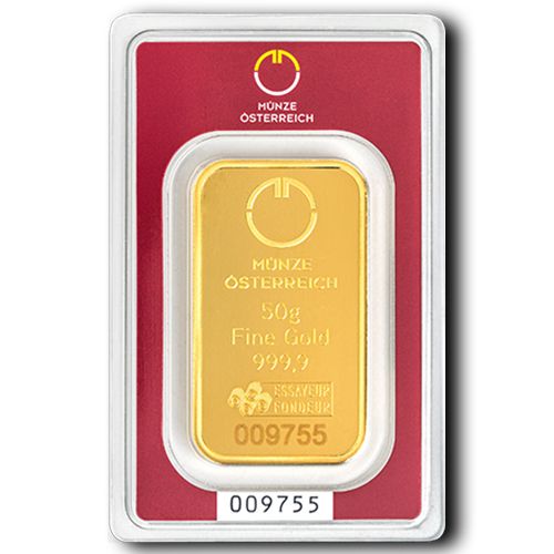 картинка 50 gram Gold  Austrian Mint Bar – площадка coinbay.ae
