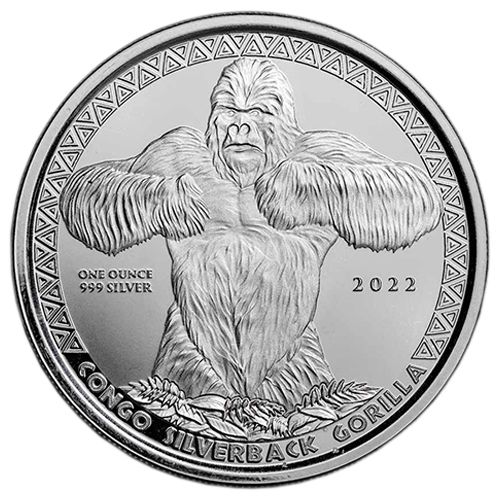 image 500 Francs Congo Gorilla, 1 oz Silver – coinbay\.ae marketplace