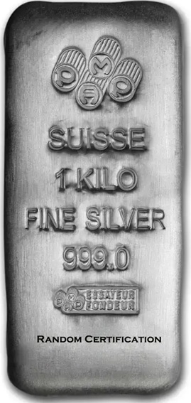 image 1 kilo PAMP Suisse silver bar Backdated – coinbay\.ae marketplace