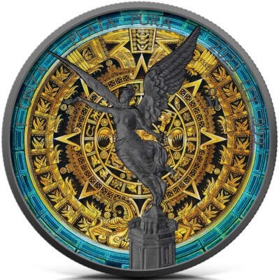 image Silver Mexican Libertard - Aztec Calendar 2023 -1 oz – coinbay\.ae marketplace