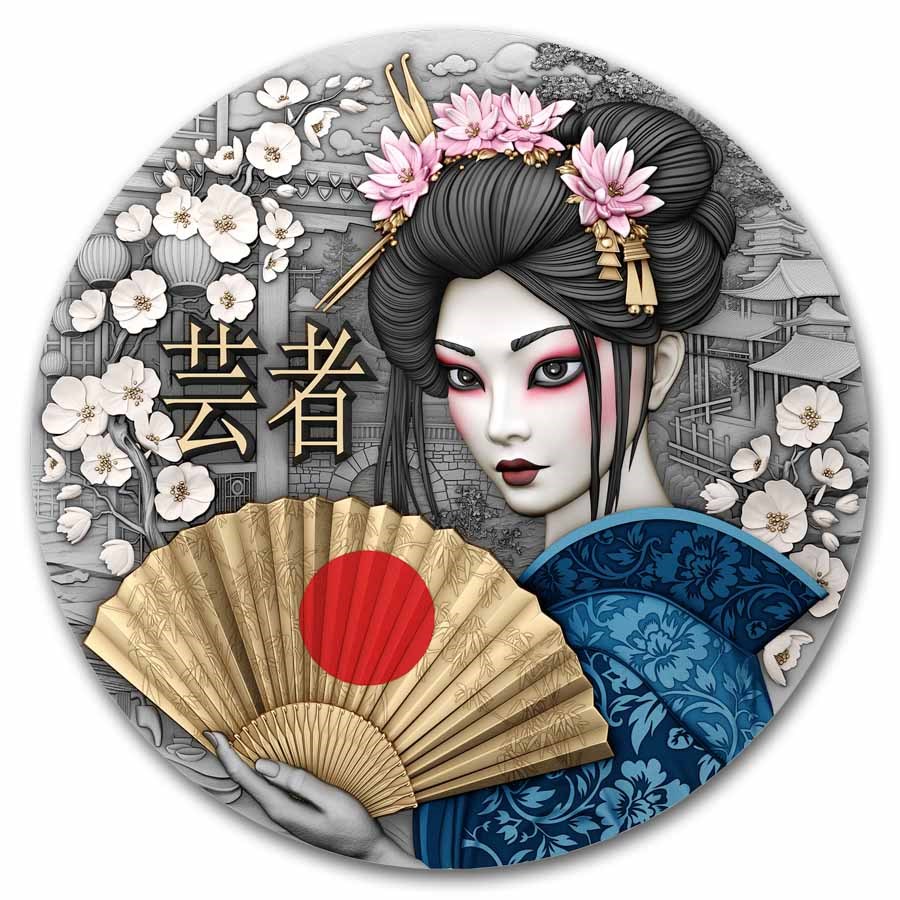 image 5 dollars Niue Geisha 2 oz silver – coinbay\.ae marketplace