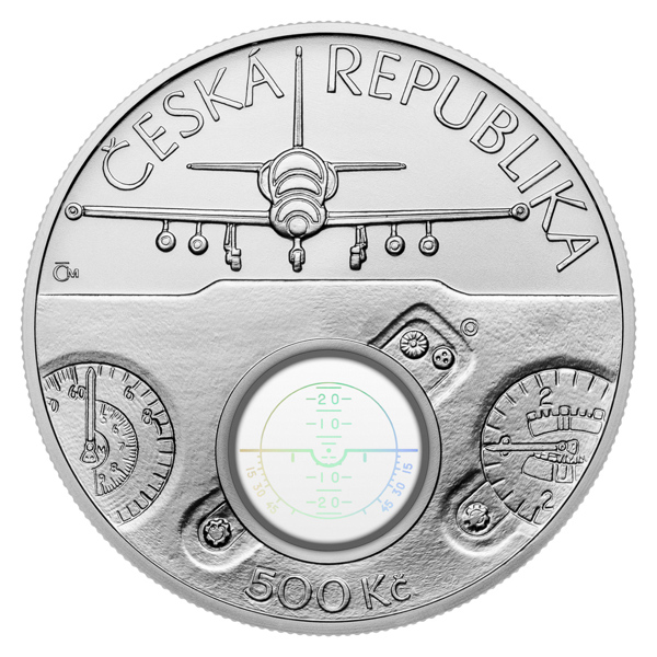 картинка 500 CZK Aero L-39 Albatross jet trainer, 25 gr silver – площадка coinbay.ae