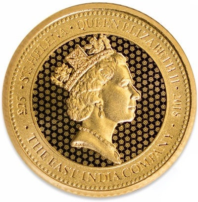 картинка 25 pounds  St. Helena QUEEN ELIZABETH II 1/4 oz gold – площадка coinbay.ae