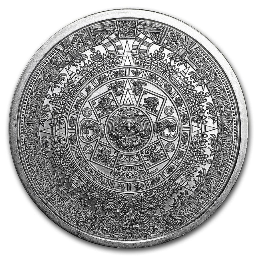 image 1 oz Aztec Calendar Silver Round – coinbay\.ae marketplace